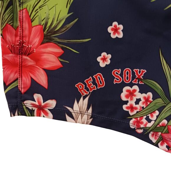 Hurley Swim Trunks MLB BOSTON RED SOXS Mens 33 BLUE Tropical Floral Board Shorts - Picture 13 of 16